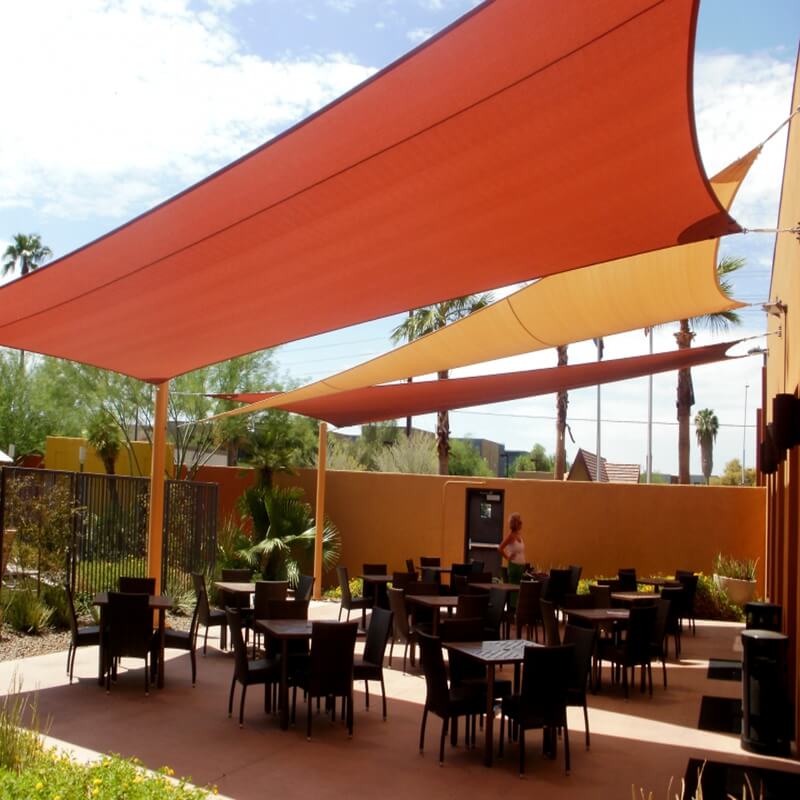 Outdoor Commercial Triangle and Rectangle Garden Pool Sun Shade Sail